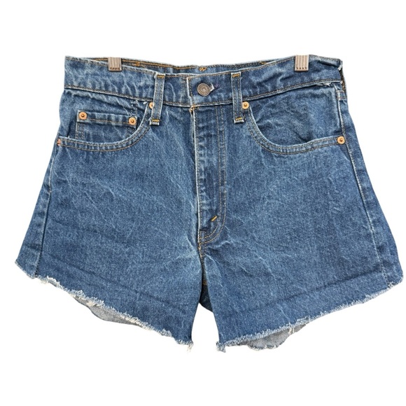 Levi’s 505 Men’s Vintage Denim Cut Off Shorts USA Size 31 - Picture 1 of 5